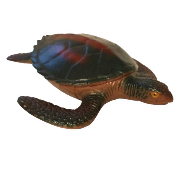 Realistic Sea Turtle Figure Diorama Shadow Box Cake Topper Aquatic Plastic Toy - Picture 5 of 16